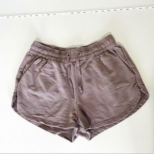 H&M Basic Jogger Shorts in Mauve